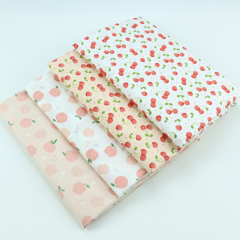 Baby Clothing Quilt - 160x50cm 과일 복숭아 면 인쇄 직물,