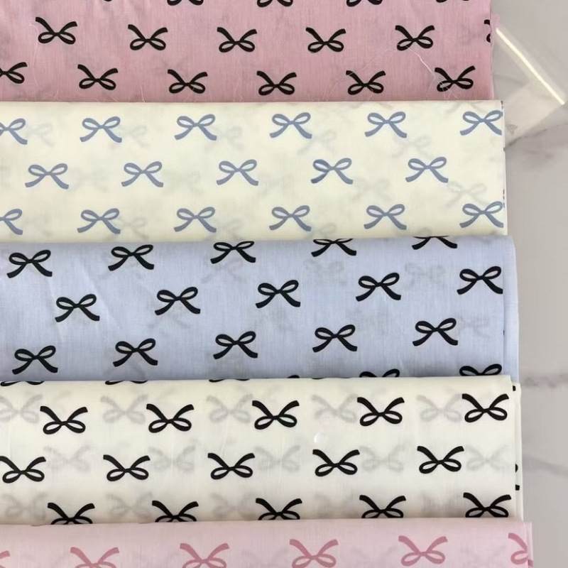 Baby Clothing Quilt - 160x50cm 순수 코튼 능직 인쇄 Bowknot