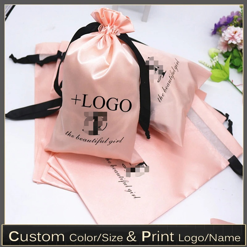 Baby Clothing Bag - 20PCS 아기 핑크 실크 새틴 주머니