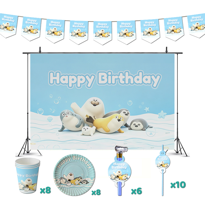 Baby Clothing Event - 화난 물개돌고래 생일 파티 장식 동물
