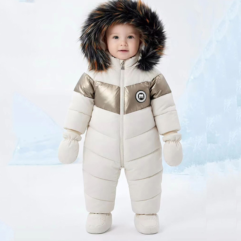Baby Clothing Winter - 겨울 신생아 아기 장갑이 달린 롬퍼