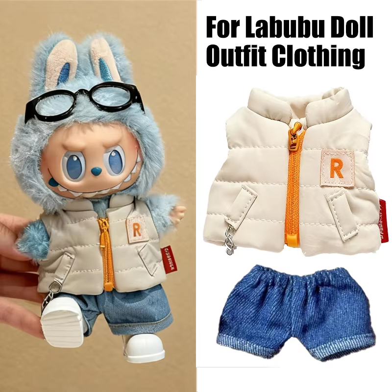 Baby Clothing Winter - 15-17cm 라부부 인형용 단색 겨울 다운