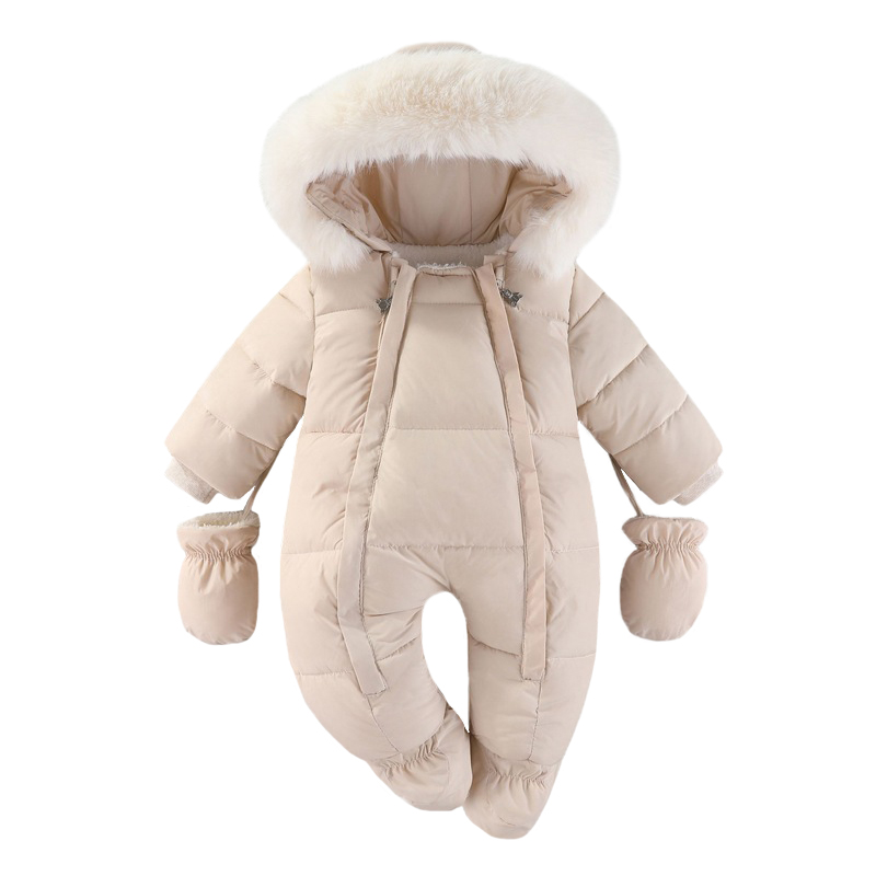 Baby Clothing Winter - 장갑과 겨울 신생아 아기 Romper 따뜻한
