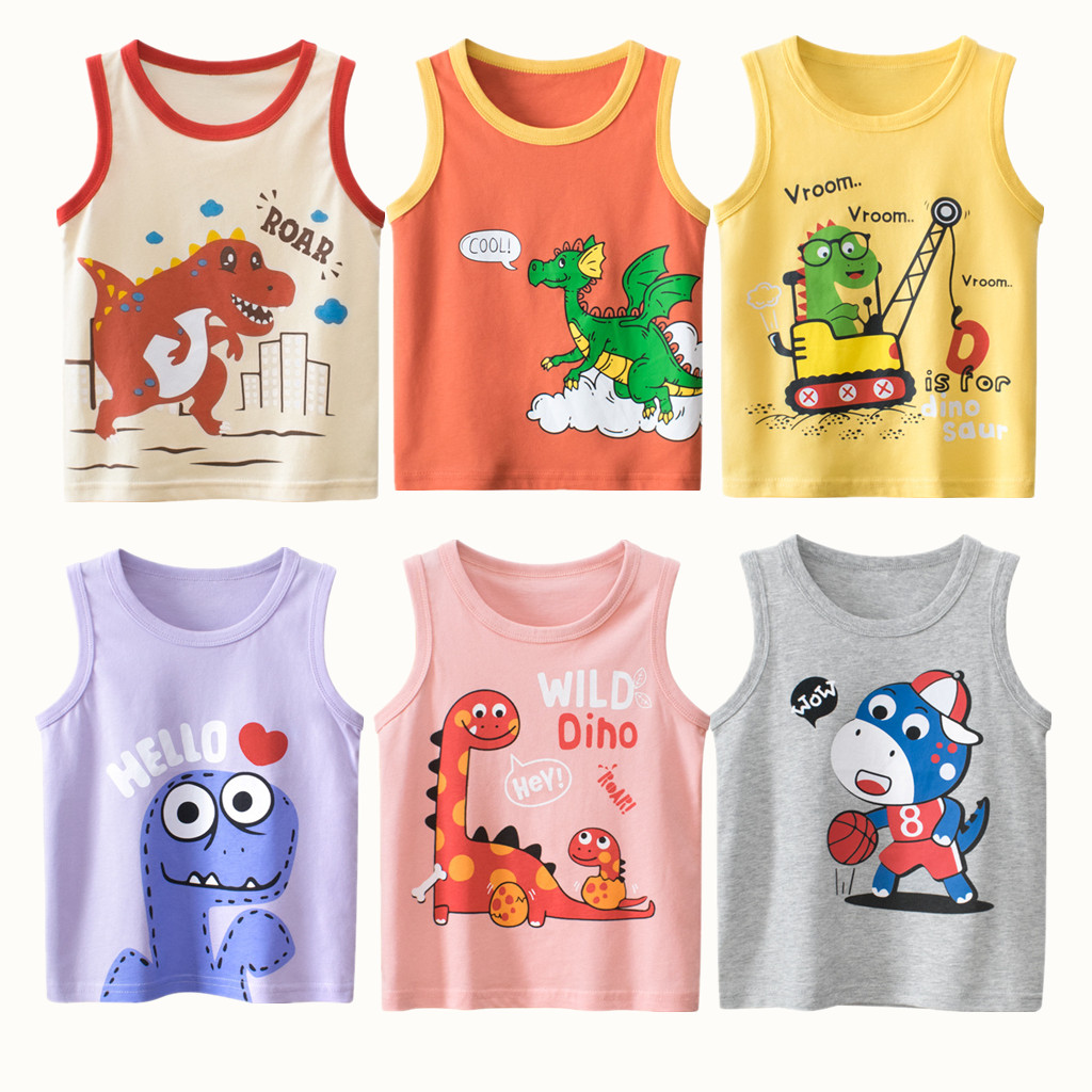 Baby Clothing Essentials - 2023 여름 여아용 어린이 조끼, 100%