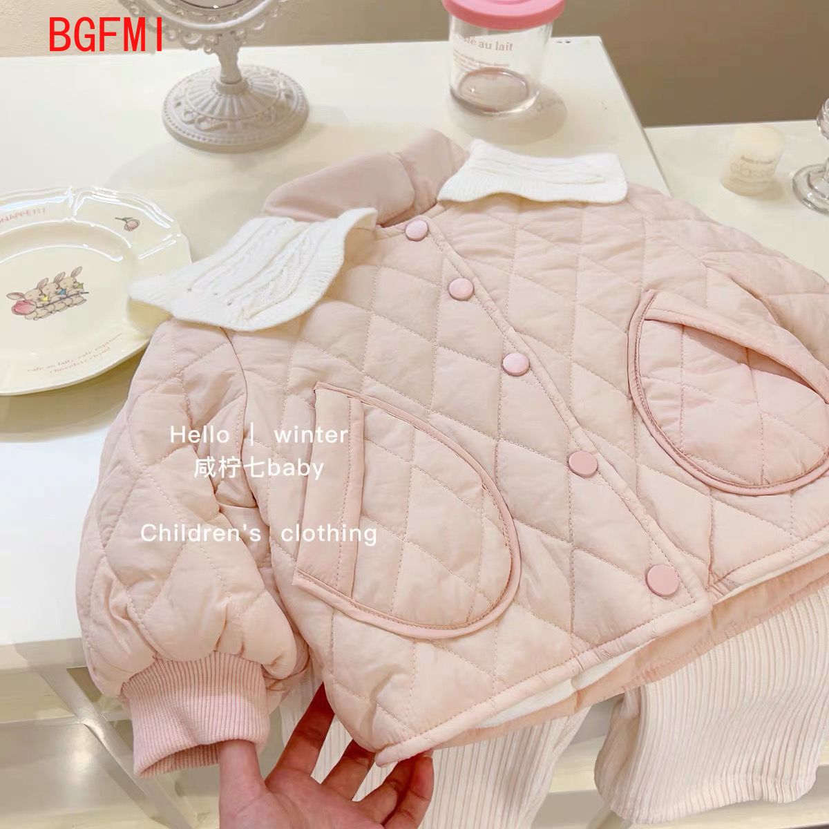여아용 핑크 벨벳 안감 코튼 코트 겉옷 재킷 겨울 의류 - Baby Clothing Quilt 리뷰 및 가격