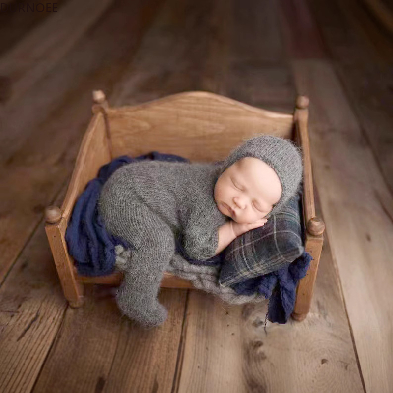 신생아 사진 소품 복장 니트 양모 아기 점프 슈트 모자 - Baby Clothing Winter 리뷰 및 가격