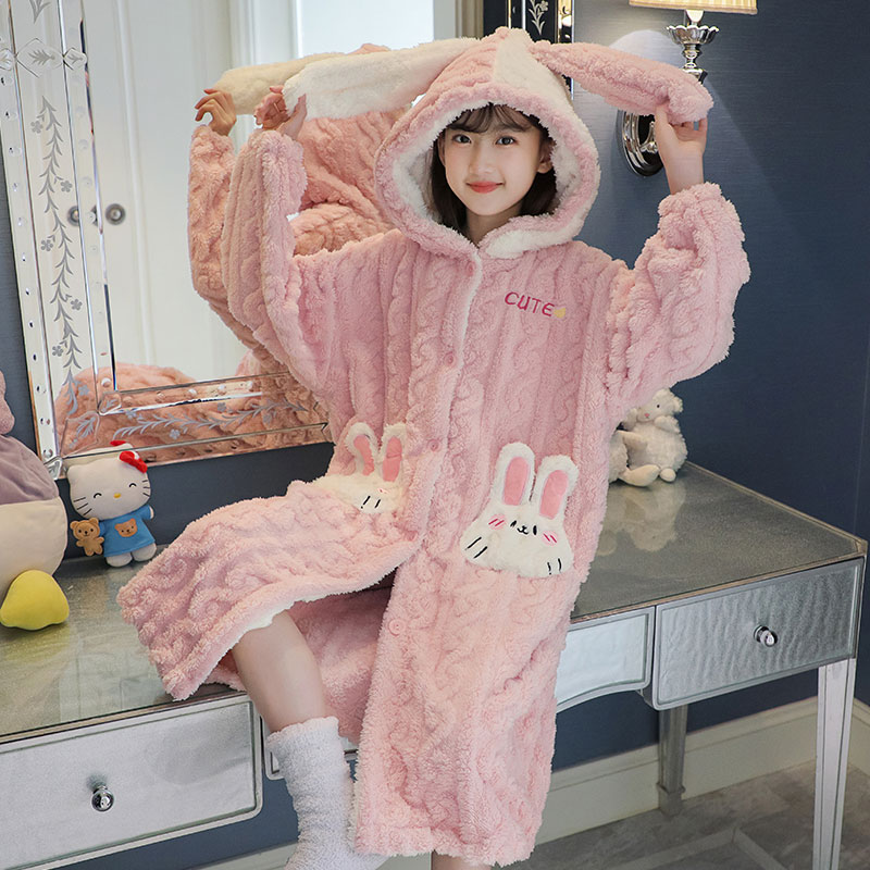 헬로 키티 미니소 산호 양털 잠옷 어린이 가을 겨울 후 - Baby Clothing Winter 리뷰 및 가격