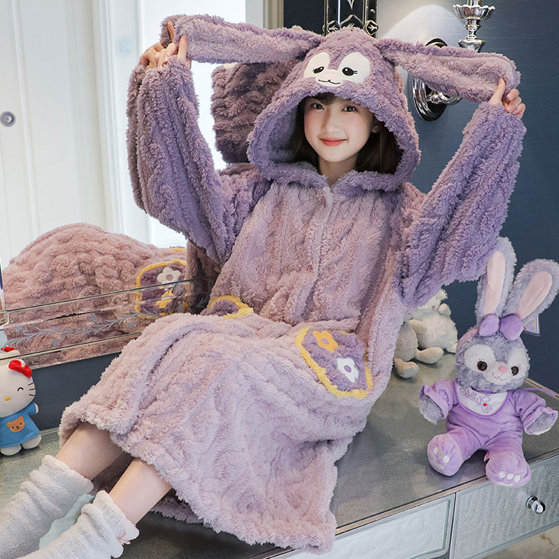 헬로 키티 미니소 산호 양털 잠옷 어린이 가을 겨울 후 - Baby Clothing Winter 리뷰 및 가격