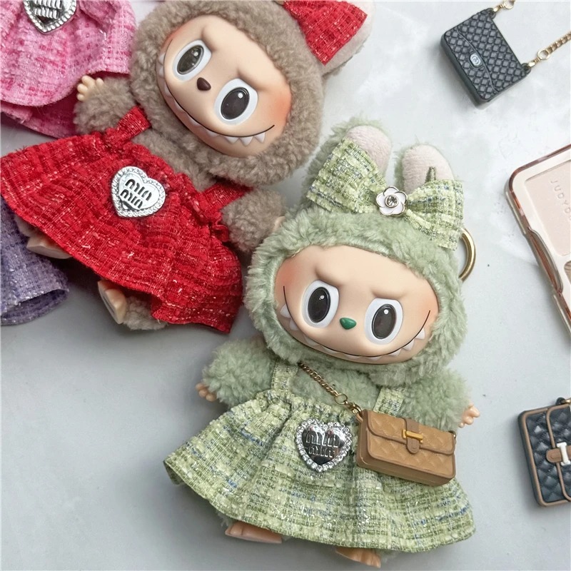 15 17cm 라부부 인형용 귀여운 치마 의상 컬러풀  - Baby Clothing Bag 리뷰 및 가격