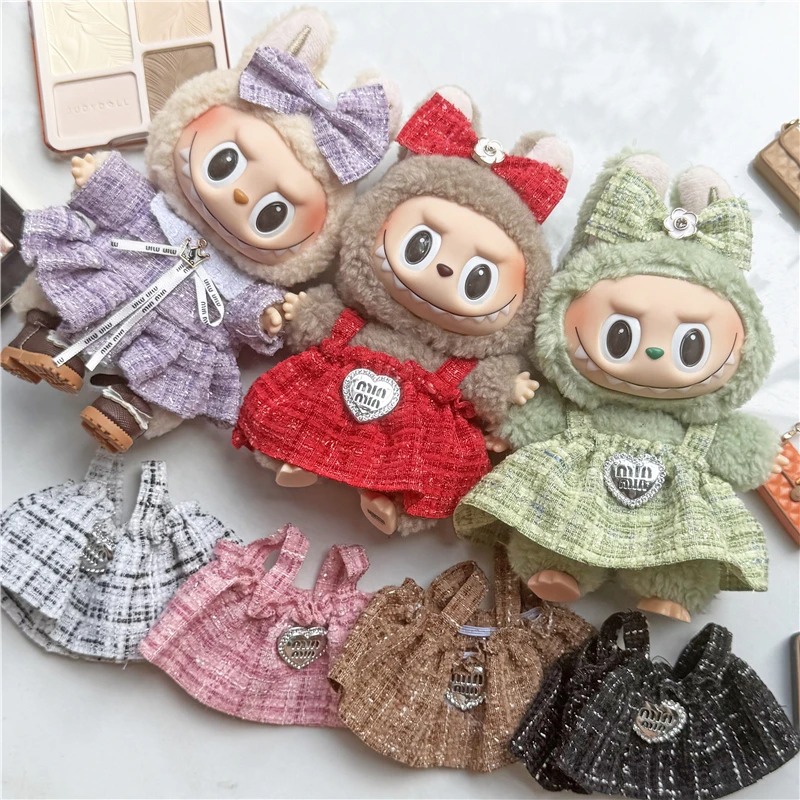 15 17cm 라부부 인형용 귀여운 치마 의상 컬러풀  - Baby Clothing Bag 리뷰 및 가격