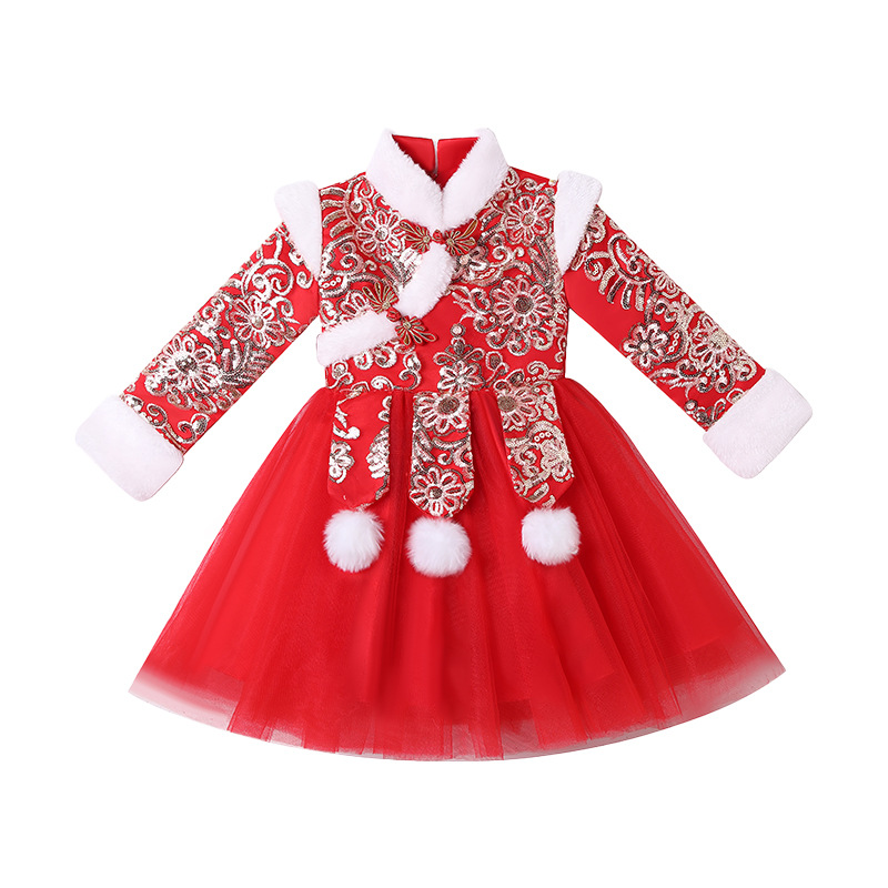 레드 소녀 중국 새해 의류 새로운 도착 어린이 Hanf - Baby Clothing Quilt 리뷰 및 가격
