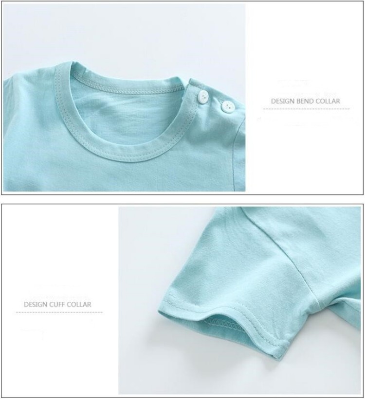 코튼 티셔츠 + 반바지 2 피스 운동복 세트 어린이 만 - Baby Clothing Essentials 리뷰 및 가격
