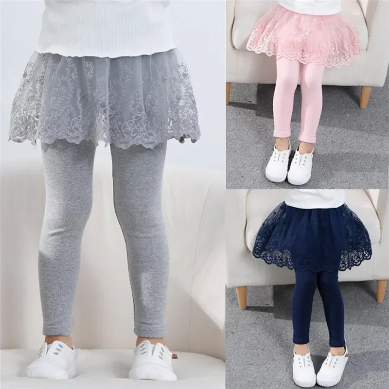 새 아기 소녀 레깅스 레이스 공주 스커트-바지 봄 가을 - Baby Clothing Winter 리뷰 및 가격