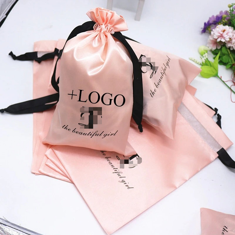 20PCS 아기 핑크 실크 새틴 주머니 머리 확장/가  - Baby Clothing Bag 리뷰 및 가격