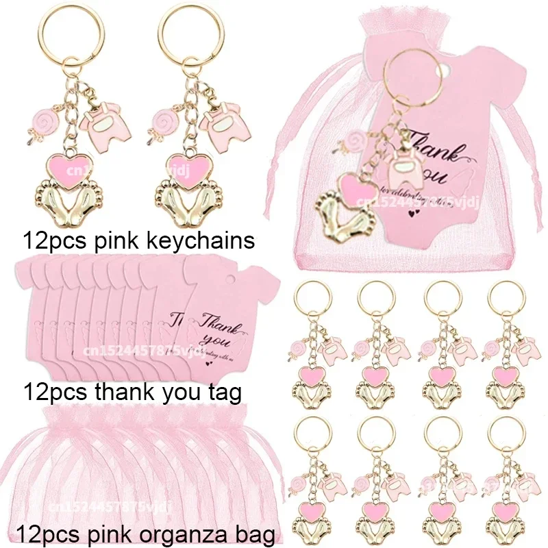 12 세트 베이비 샤워는 손님의 발자국을 선호합니다 세 - Baby Clothing Bag 리뷰 및 가격