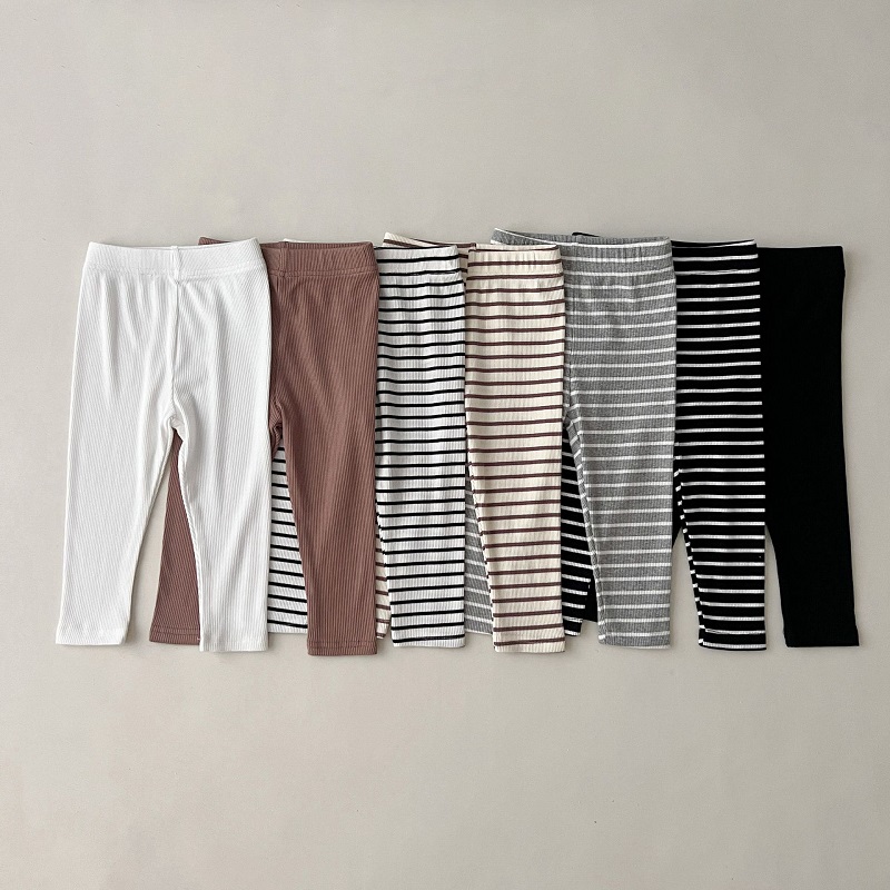 아기 옷 0-6 세 어린이 바지 줄무늬 면 소녀 솔리드 - Baby Clothing Essentials 리뷰 및 가격