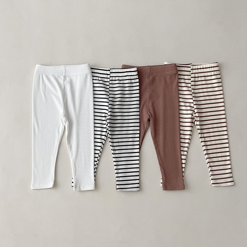 아기 옷 0-6 세 어린이 바지 줄무늬 면 소녀 솔리드 - Baby Clothing Essentials 리뷰 및 가격