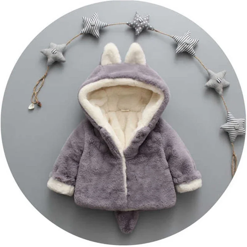 귀여운 고양이 귀 봉제 아기 재킷, 크리스마스 공주 소 - Baby Clothing Winter 리뷰 및 가격