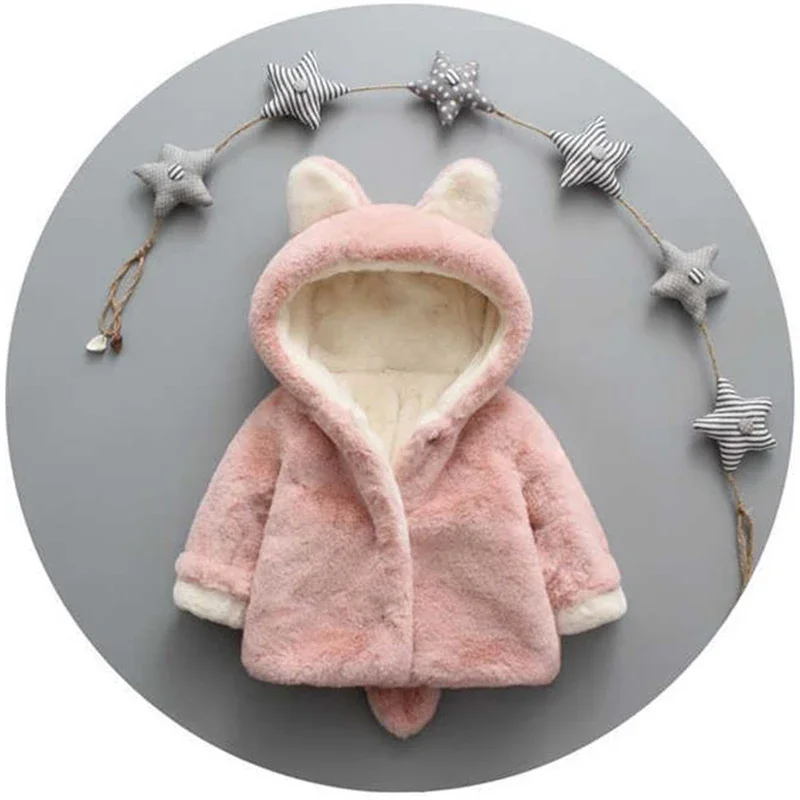 귀여운 고양이 귀 봉제 아기 재킷, 크리스마스 공주 소 - Baby Clothing Winter 리뷰 및 가격