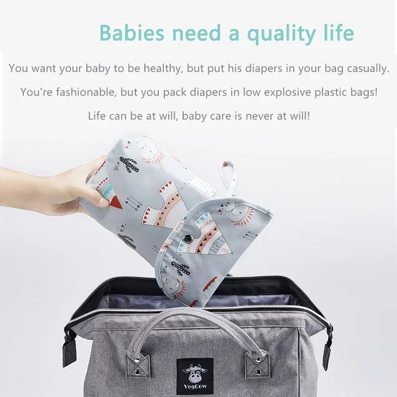 아기 기저귀 가방 정리함 재사용 가능 방수 습식/건식  - Baby Clothing Bag 리뷰 및 가격